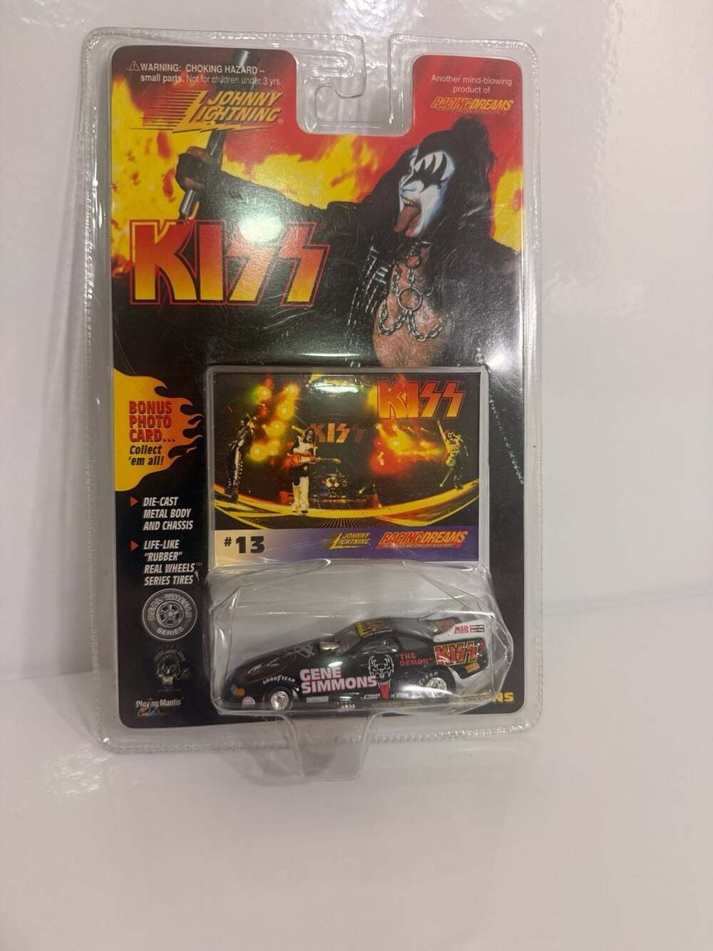 Johnny Lightning KISS Gene Simmons Die-Cast Car with Bonus Photo Card #13